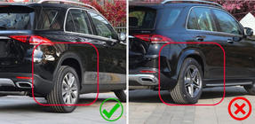 Mercedes GLE W167 2018– Premium spatlappen (ongespoten wielkastverbreders, model met treeplanken, 4 stuks) foto 2