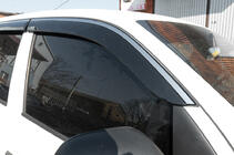 Volkswagen Amarok 2010–2022 Raamwindschermen met chromen sierlijst (set van 4, Niken) foto 4