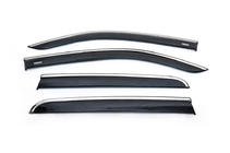 Volkswagen Amarok 2010–2022 Raamwindschermen met chromen sierlijst (set van 4, Niken) foto 7