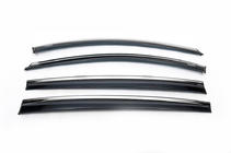Renault Megane III 2009–2016 Raamwindschermen met chroomlijst HB (4 stuks, Niken) foto 2