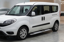 Fiat Doblo II 2010–2022 Mevsim Grey side steps (2 stuks, aluminium) Alleen voor standaard wielbasis foto 1
