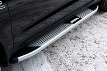 Hyundai Santa Fe 2 2006–2012 Mevsim Grey side steps (2 stuks, aluminium) foto 2
