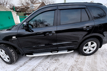 Hyundai Santa Fe 2 2006–2012 Mevsim Grey side steps (2 stuks, aluminium) foto 4