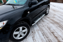 Hyundai Santa Fe 2 2006–2012 Mevsim Grey side steps (2 stuks, aluminium) foto 1