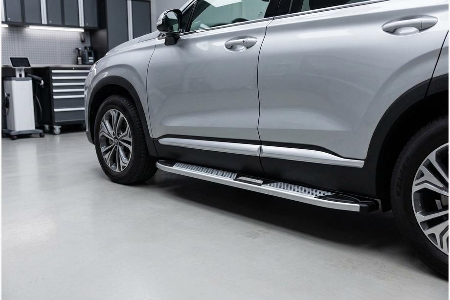 Hyundai Santa Fe 4 2018–2023 Mevsim Grey side steps (2 stuks, aluminium) Foto 1