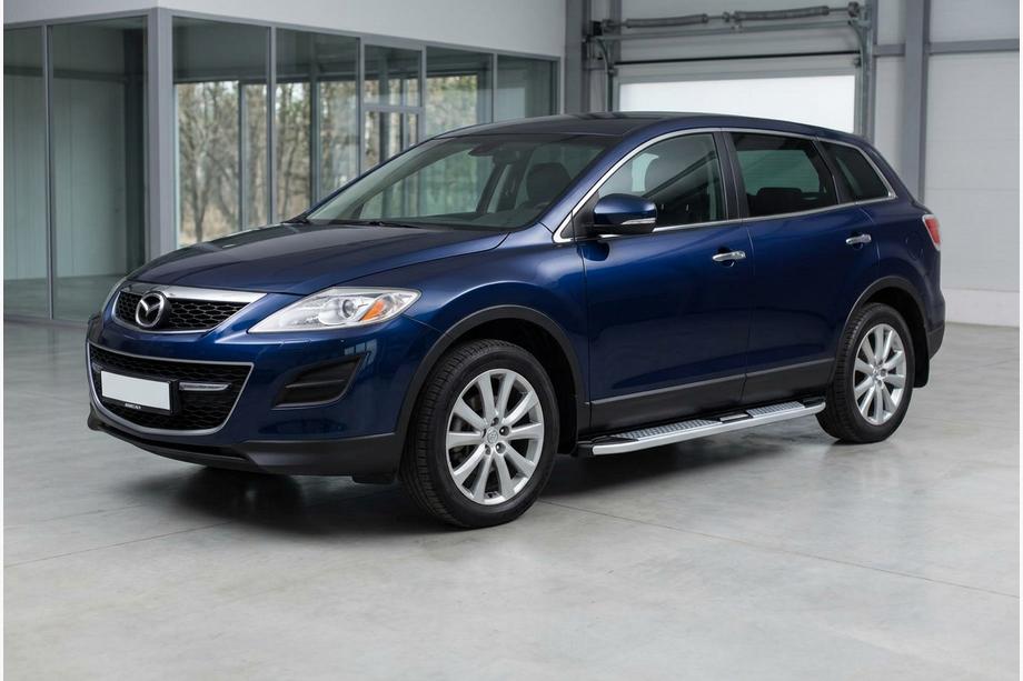 Mazda CX-9 2007–2016 Mevsim Grey side steps (2 stuks, aluminium) Image