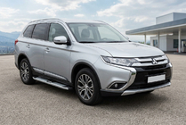 Mitsubishi Outlander 2012–2021 Mevsim Grey side steps (2 stuks, aluminium) foto 1