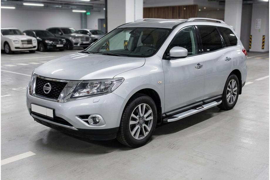 Nissan Pathfinder R52 2012–2021 Mevsim Grey side steps (2 stuks, aluminium) Foto 1