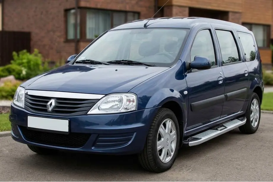 Renault Logan MCV 2005–2013 Mevsim Grey side steps (2 stuks, aluminium) Image