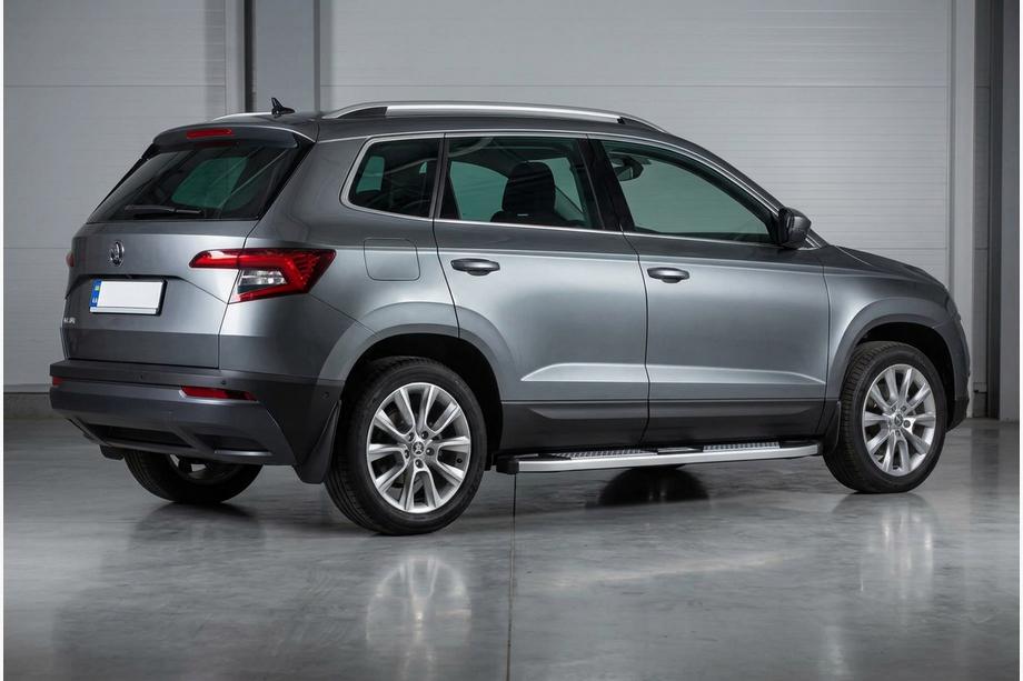 Skoda Karoq 2018– Mevsim Grey side steps (2 stuks, aluminium) Image