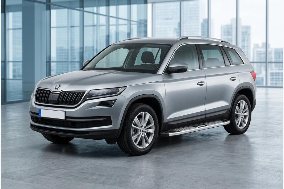 Skoda Kodiaq 2016–2023 Mevsim Grey side steps (2 stuks, aluminium) Image
