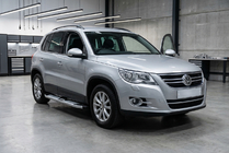 Volkswagen Tiguan 2007–2016 Mevsim Grey side steps (2 stuks, aluminium) foto 1