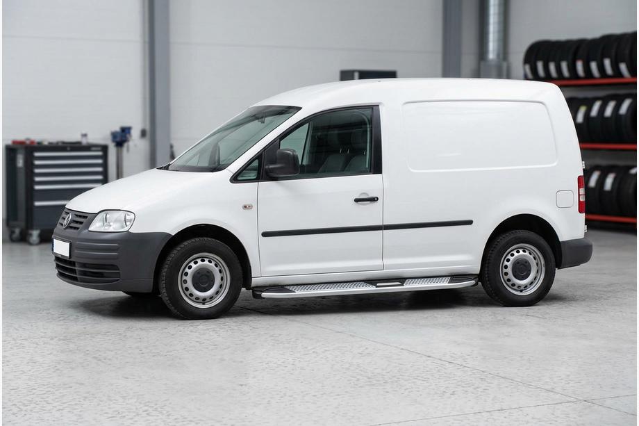 Volkswagen Caddy 2004–2010 Mevsim Grey side steps (2 stuks, aluminium) Maxi basis Image