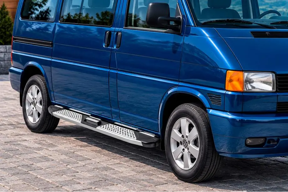 Volkswagen T4 Caravelle/Multivan 1990–2003 Mevsim Grey side steps (2 stuks, aluminium) Image