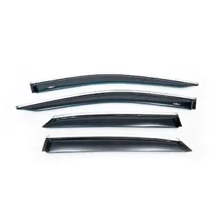 Winddeflectors met chroomstrip Short (4 stuks, HIC) foto 3