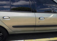 Renault Symbol 1999–2008 RVS deurgreep covers 2 stuks, Carmos - Turks staal foto 2