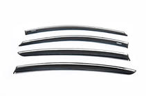 Renault Fluence 2009–2016 Windschermen met chroom (4 stuks, Niken Chrome) foto 2