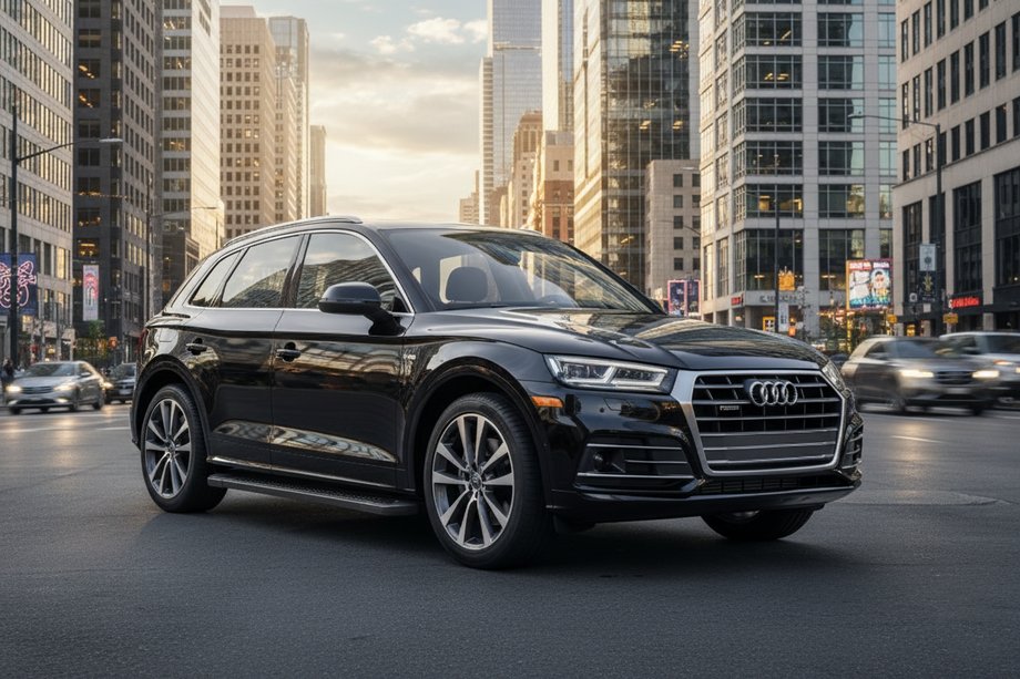 Audi Q5 2017–2025 Allmond Black side steps (2 st., aluminium) Image