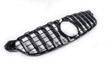 Mercedes C-klasse W205 2014–2021 Voorgrille Panamericana GT (voor originele C63 AMG) 2014-2018, zonder camera foto 4