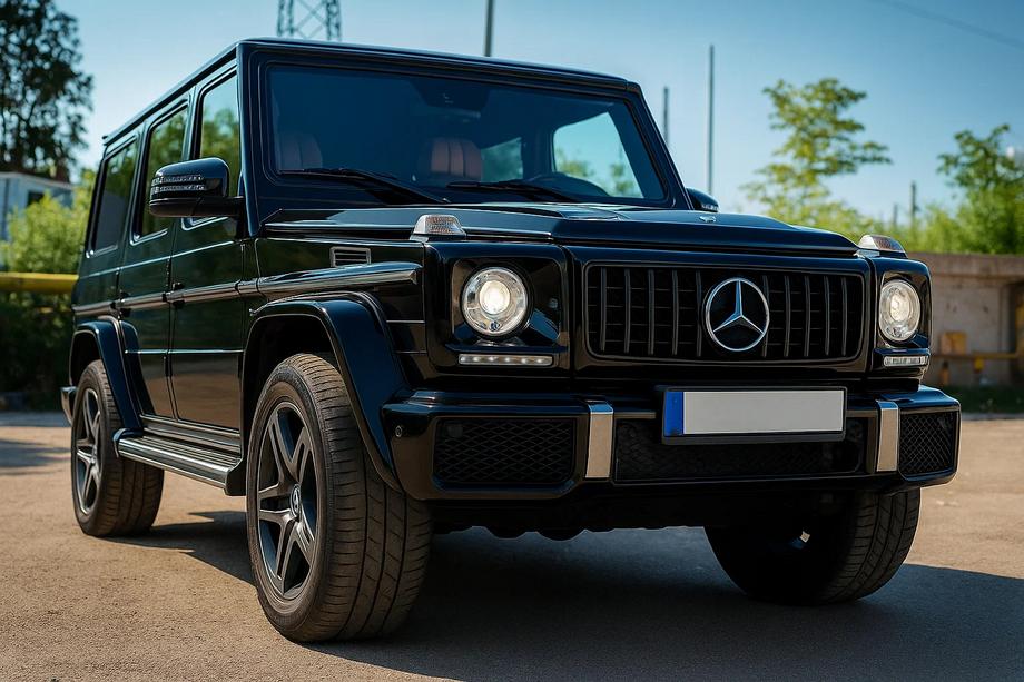 Mercedes G-klasse W463 1990–2018 Voorgrille (GT Panamericana, zonder chroom) Volledig zwart Foto 3