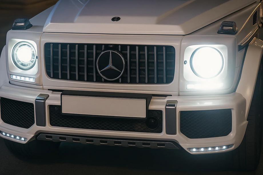 Mercedes G-klasse W463 1990–2018 Voorgrille (GT Panamericana, zonder chroom) Volledig zwart Foto 8