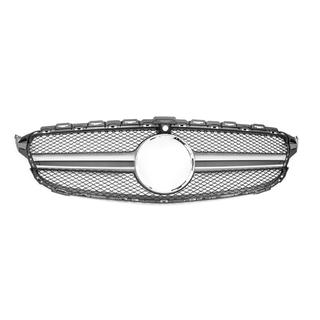 AMG Silver voorgrille (voor Avantgarde/AMG-Line/C43 AMG) Mercedes C-klasse W205 2014–2021 foto 2