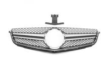 Mercedes C-klasse W204 2007–2015 AMG Silver frontgrille (voor C63) 2007-2011 foto 3