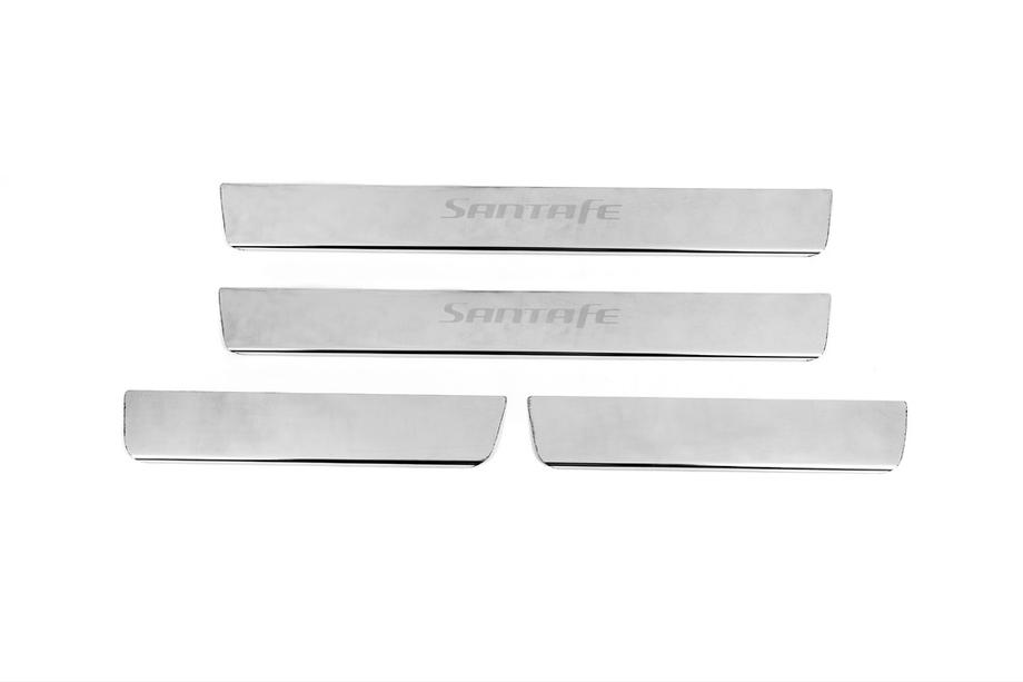 Hyundai Santa Fe 2 2006–2012 Instaplijsten Carmos V2 (set 4 stuks, RVS) Image