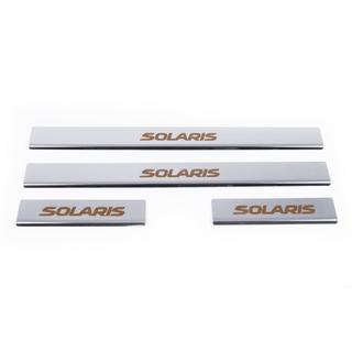Carmos Solaris V1 dorpellijsten (4 stuks, RVS) Hyundai Accent 2011–2017 foto 2