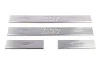 Peugeot 407 2004–2011 Instaplijsten (Carmos V2, 4 stuks, roestvrij staal) foto 2