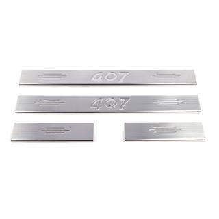 Instaplijsten (Carmos V2, 4 stuks, roestvrij staal) Peugeot 407 2004–2011 foto 2