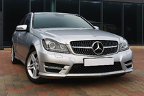 Mercedes C-klasse W204 2007–2015 Voorgrille Diamond Silver foto 1