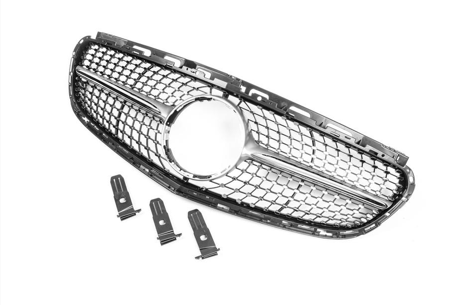Mercedes E-klasse W212 2009–2016 Voorgrille Diamond Silver (voor Avantgarde en AMG-Line, 2013-2016) Foto 8