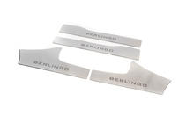 Citroen Berlingo 2008–2018 Instaplijsten voor binnendorpels Carmos (RVS) 3 stuks, Carmos - Turks roestvrij staal foto 1