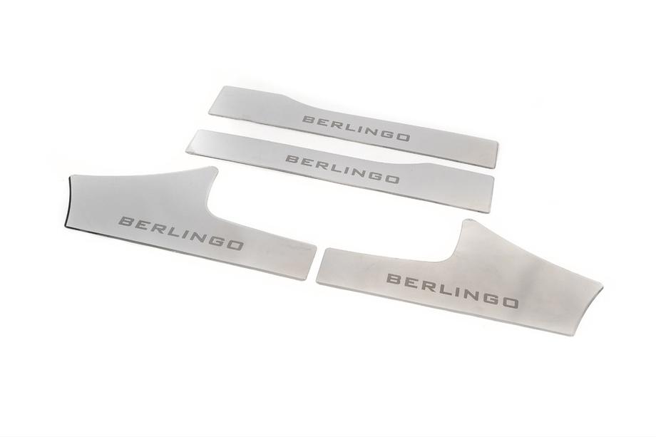 Citroen Berlingo 2008–2018 Instaplijsten voor binnendorpels Carmos (RVS) 3 stuks, Carmos - Turks roestvrij staal Image