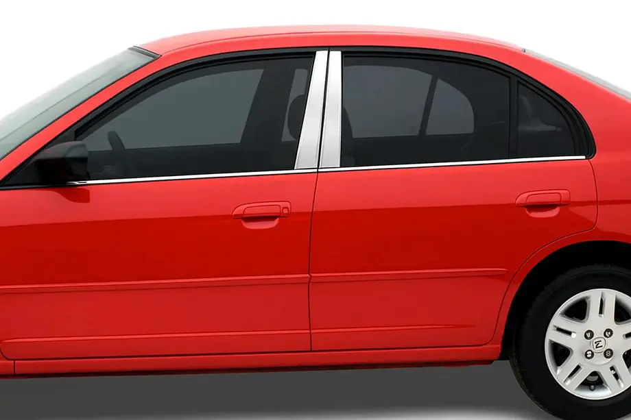 Honda Civic Sedan VII 2001–2006 Stijlbeschermers RVS (set 4 stuks) Image