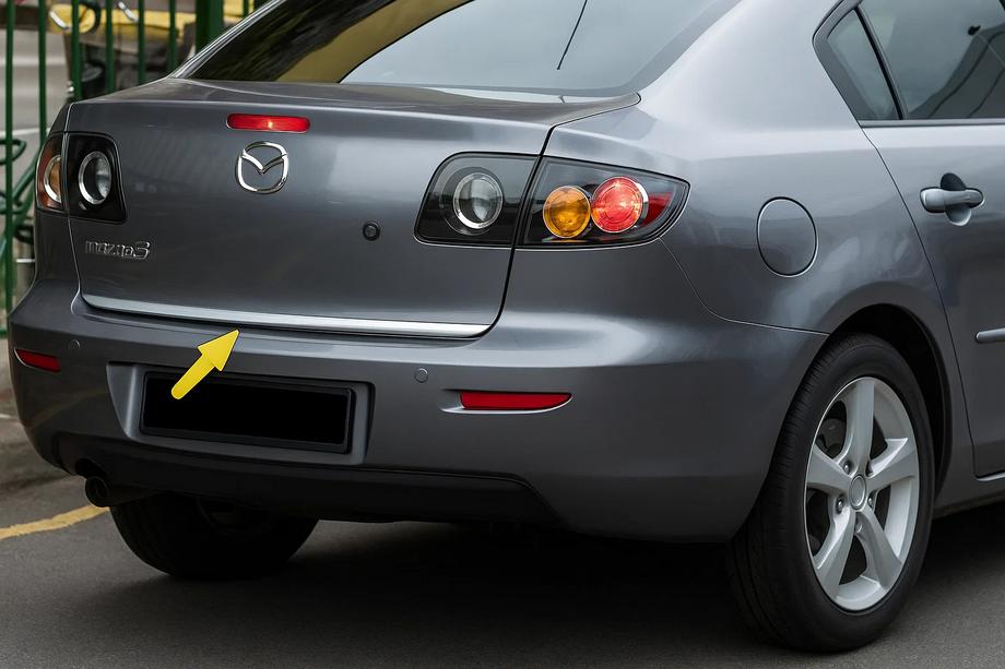 Mazda 3 2003–2009 RVS kofferbakrand SD Image