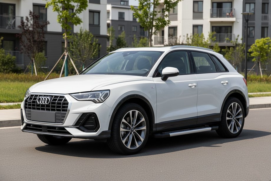 Audi Q3 2019–2025 Zijdrempels Vision New Grey (set van 2, aluminium) Image