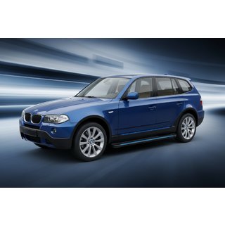 Maya Blue zijtreden (2 stuks, aluminium) BMW X3 E83 2003–2010 foto 1