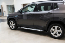 Jeep Compass 2016– Side steps Allmond Grey (set van 2, aluminium) foto 1