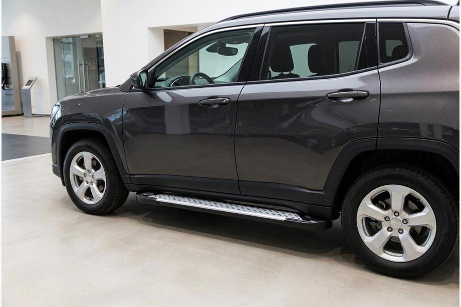 Jeep Compass 2016– Side steps Allmond Grey (set van 2, aluminium) Image