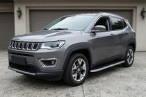 Jeep Compass 2016– Side steps Tayga Grey (2 stuks, aluminium) foto 1