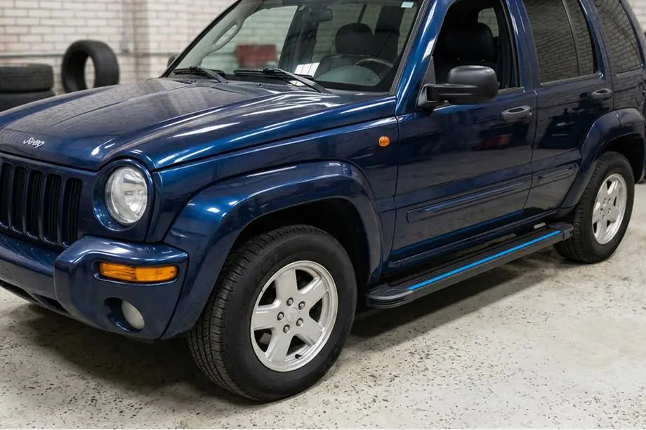 Jeep Cherokee/Liberty 2002–2007 Maya Blue zijtreden (2 stuks, aluminium) Image