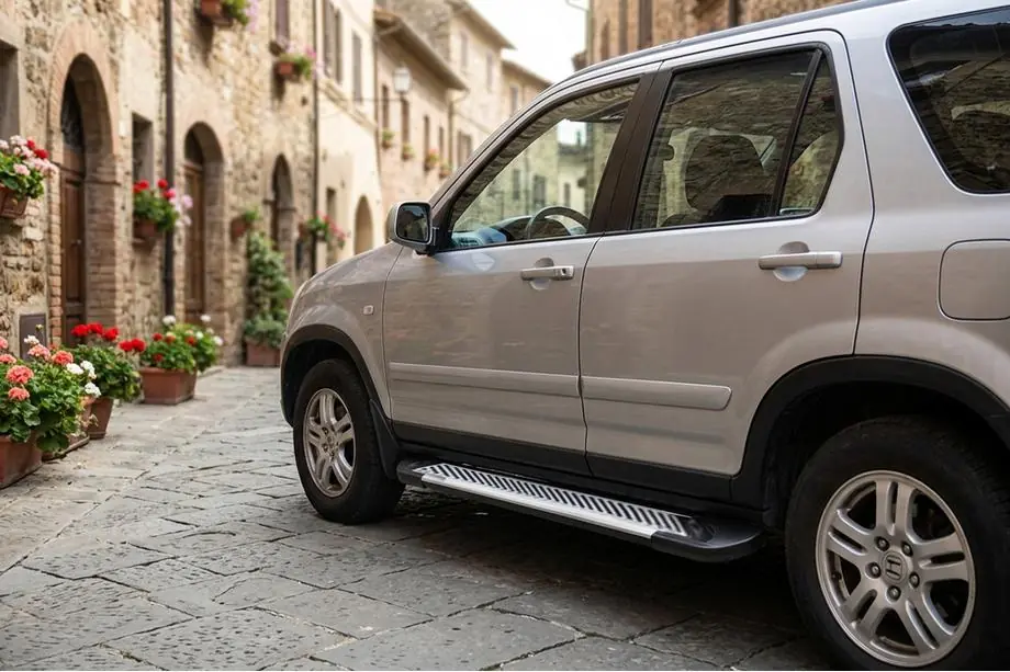 Honda CRV 2001–2006 Side steps Line (2 stuks, aluminium) Image