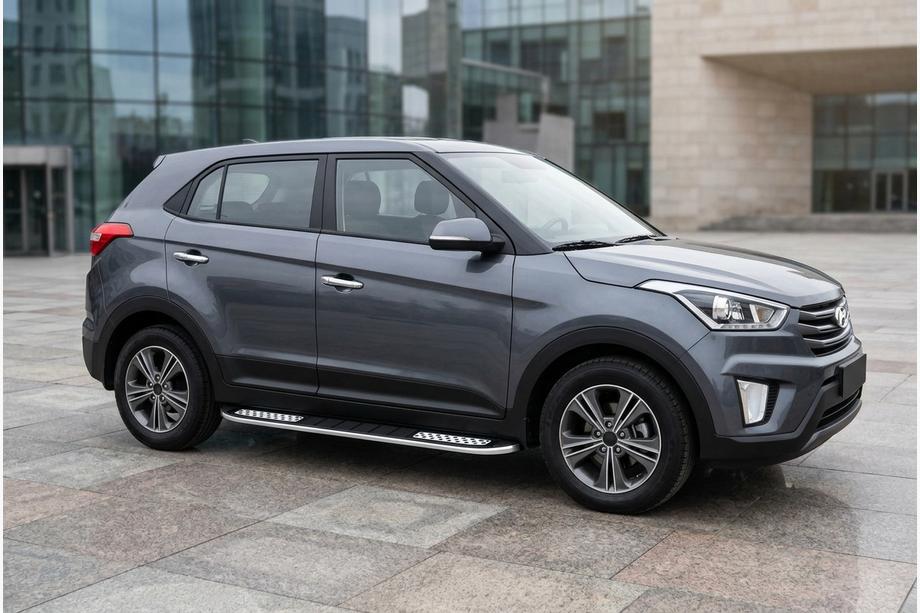 Hyundai Creta 2014–2020 Side steps Tayga V2 (2 stuks, aluminium) Image