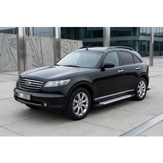 Side steps Allmond Grey (set van 2, aluminium) Infiniti FX 2003–2008 foto 1