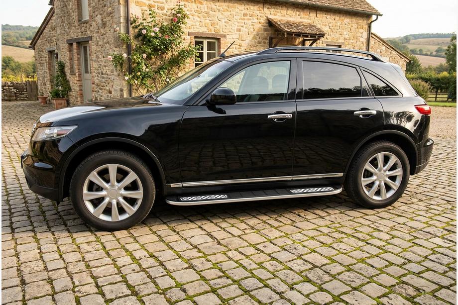 Infiniti FX 2003–2008 Side steps Tayga V2 (2 stuks, aluminium) Foto 1