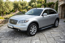 Infiniti FX 2003–2008 Zijtreden Vision New Black (2 stuks, aluminium) foto 1