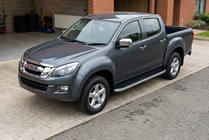 Isuzu D-Max 2011–2019 Side steps Tayga Grey (2 stuks, aluminium) foto 1