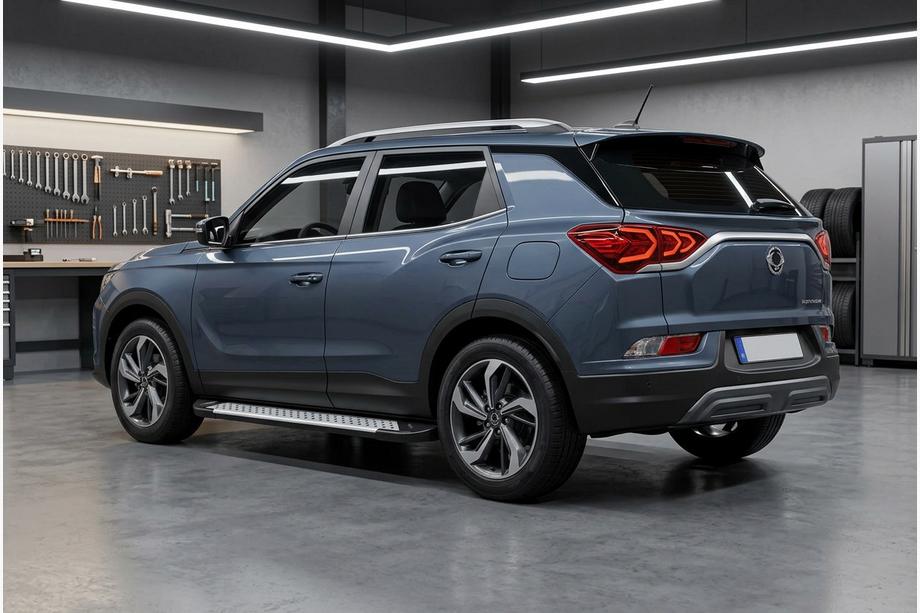 SsangYong Korando 2019– Side steps Allmond Grey (set van 2, aluminium) Foto 1